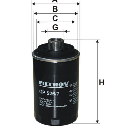 FİLTRON YAĞ FİLTRESİ OP526/7