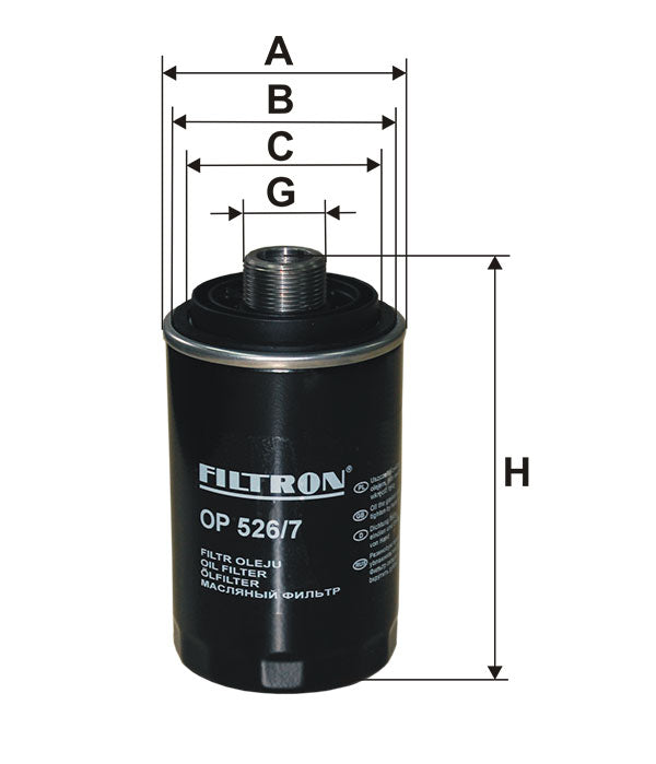 FİLTRON YAĞ FİLTRESİ OP526/7