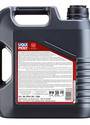 LIQUI MOLY MOTOSİKLET 4T SYNTH 10W-50 RACE 4L
