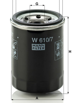 MANN YAĞ FİLTRESİ W610/7