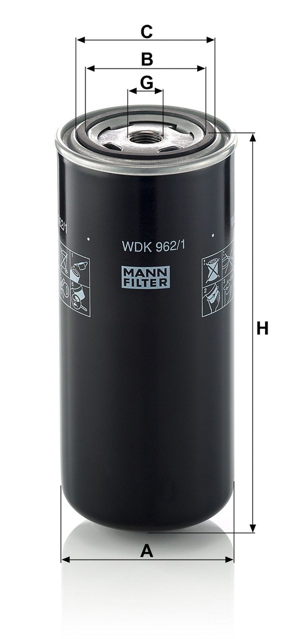 MANN ENDÜSTRİYEL YAKIT FİLTRESİ "WDK962/1"