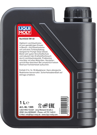 LIQUI MOLY TOP-UP OIL 5W-40 1L