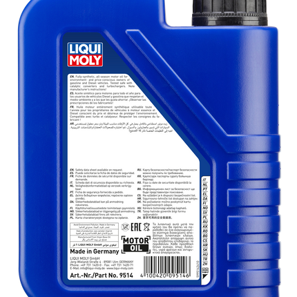LIQUI MOLY 0W-40 SYNTHOİL ENERGY 1L