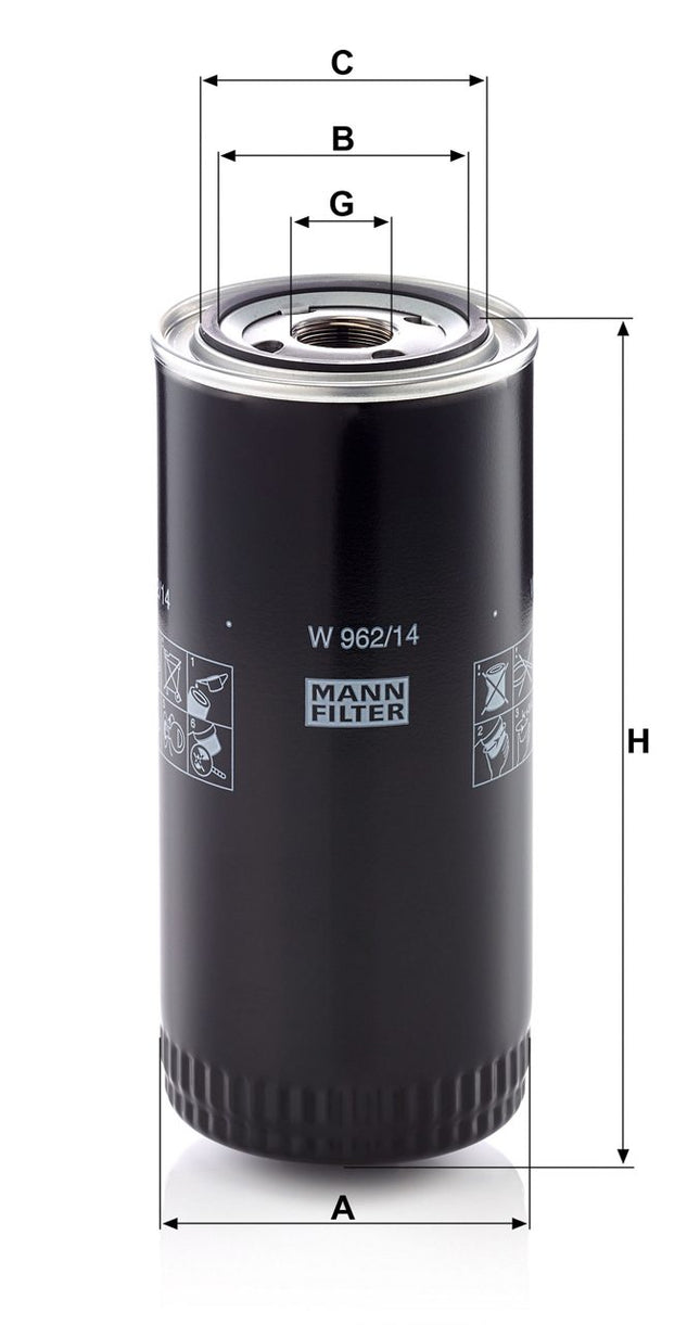 MANN HIDROLIK YAĞ FİLTRESİ "W962/14"