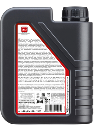 LIQUI MOLY MOTOSİKLET 4T SYNTH 10W-60 RACE 1L