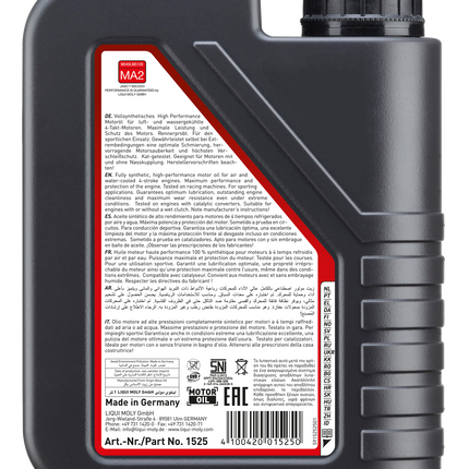 LIQUI MOLY MOTOSİKLET 4T SYNTH 10W-60 RACE 1L