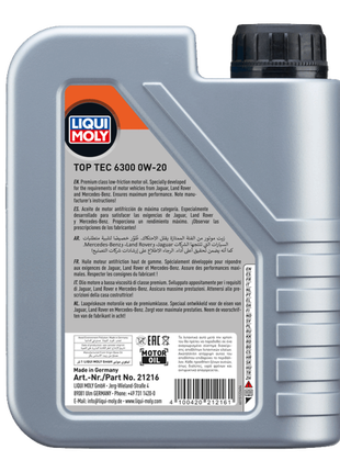 LIQUI MOLY TOP TEC 6300 0W-20 1L