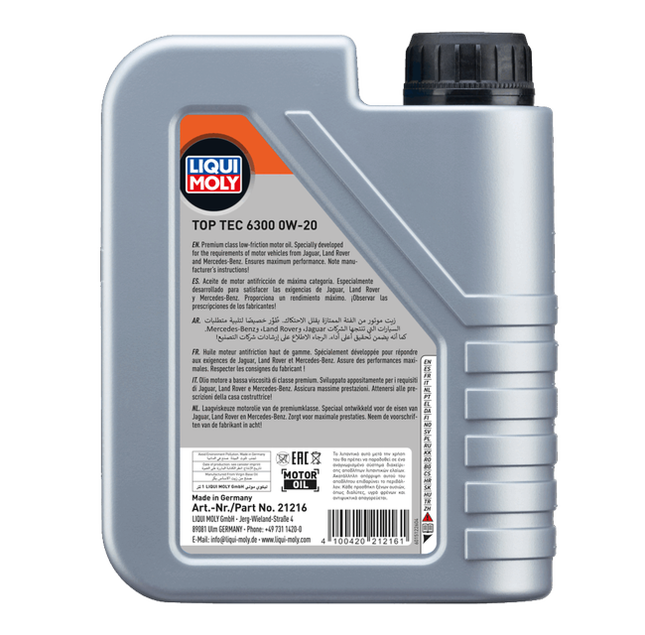 LIQUI MOLY TOP TEC 6300 0W-20 1L