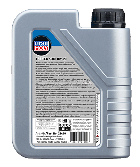 LIQUI MOLY 0W-20 TOP TEC 6600 1L