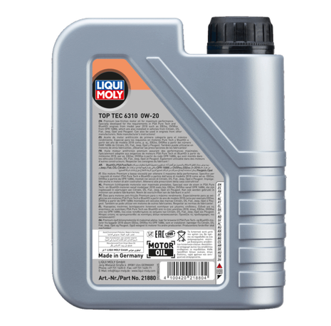 LIQUI MOLY TOP TEC 6310 0W-20 1L