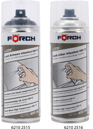 FÖRCH ISIYA DAYANIKLI BOYA GÜMÜŞ HF 650C L230 400ML