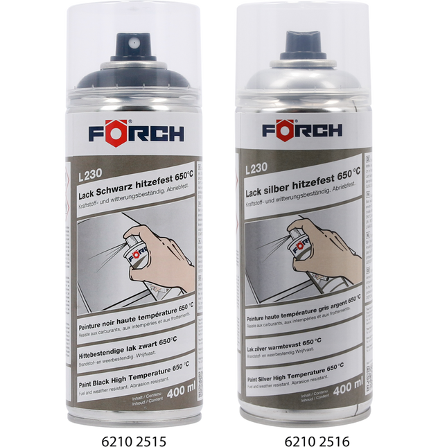 FÖRCH ISIYA DAYANIKLI BOYA GÜMÜŞ HF 650C L230 400ML