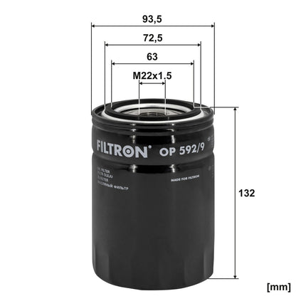 FİLTRON YAĞ FİLTRESİ OP592/9