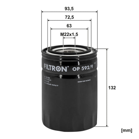 FİLTRON YAĞ FİLTRESİ OP592/9