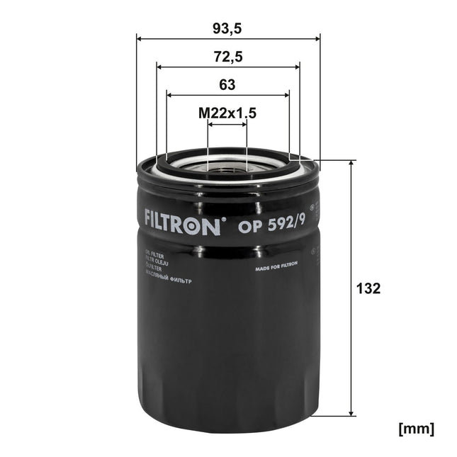 FİLTRON YAĞ FİLTRESİ OP592/9
