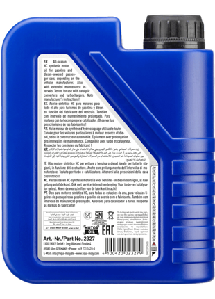 LIQUI MOLY LEICHTLAUF HIGH TECH 5W-40 1L