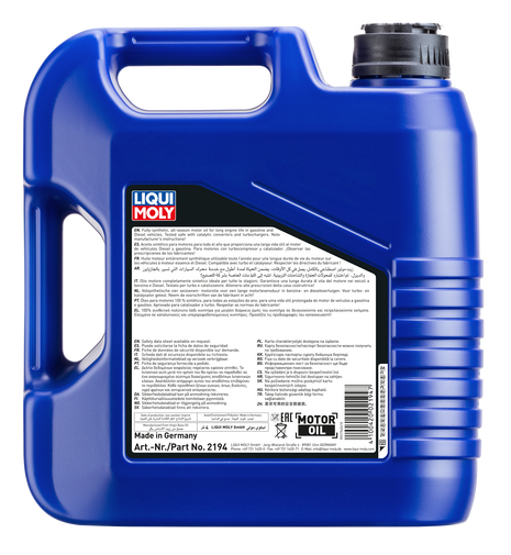 LIQUI MOLY SYNTHOIL HIGH TECH 5W-40 4L