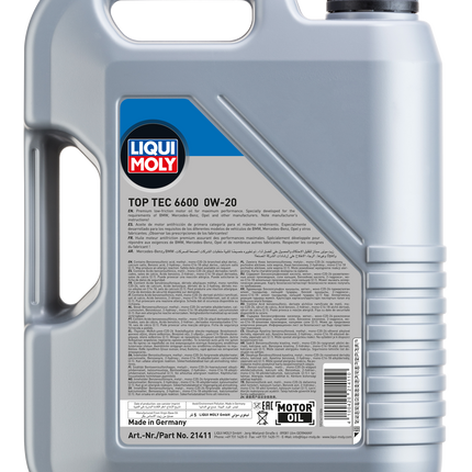 LIQUI MOLY 0W-20 TOP TEC 6600 5L