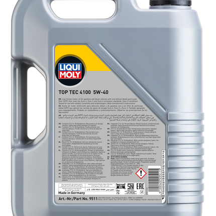 LIQUI MOLY 5W-40 TOP TEC 4100 5L