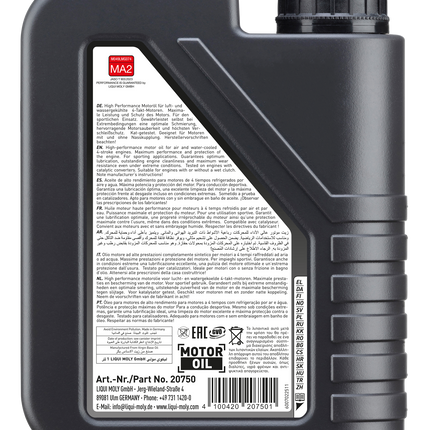 LIQUI MOLY MOTOSİKLET 4T 5W-40 HC STREET