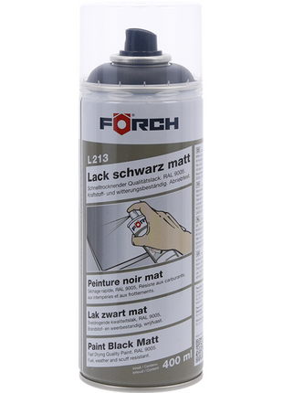 FÖRCH BOYA SİYAH MAT R9005 L213 400ML