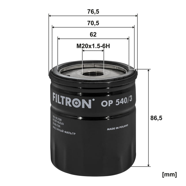 FİLTRON YAĞ FİLTRESİ OP540/3