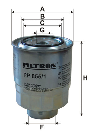 FİLTRON YAKIT FİLTRESİ PP855/1