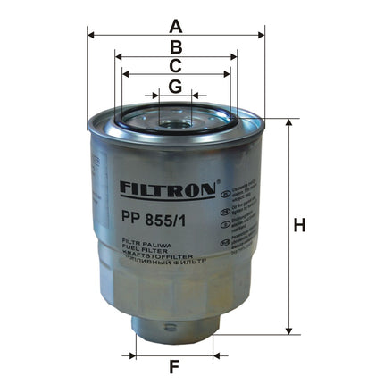 FİLTRON YAKIT FİLTRESİ PP855/1