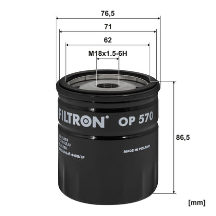 FİLTRON YAĞ FİLTRESİ OP570