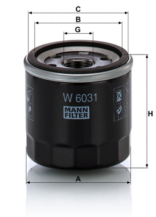 MANN YAĞ FİLTRESİ W6031