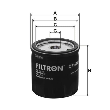 FİLTRON YAĞ FİLTRESİ OP616/3