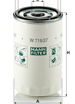 MANN YAĞ FİLTRESİ W719/27