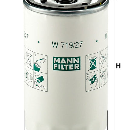 MANN YAĞ FİLTRESİ W719/27