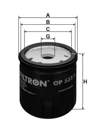 FİLTRON YAĞ FİLTRESİ OP2007