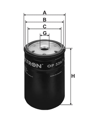 FİLTRON YAĞ FİLTRESİ OP526/1