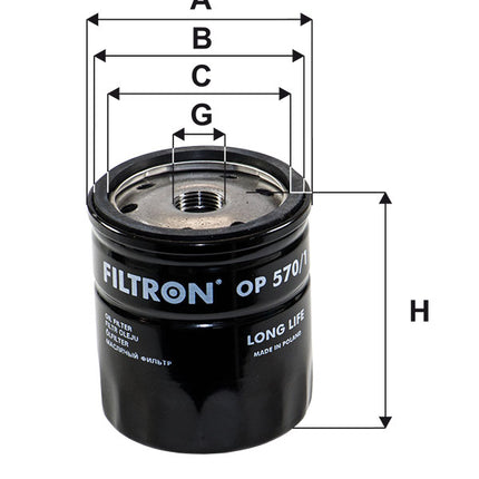 FİLTRON YAĞ FİLTRESİ OP570/1