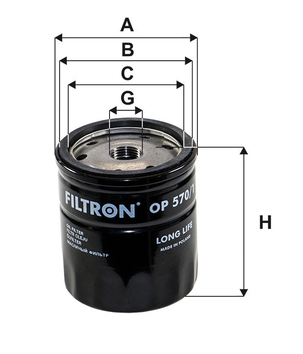 FİLTRON YAĞ FİLTRESİ OP570/1