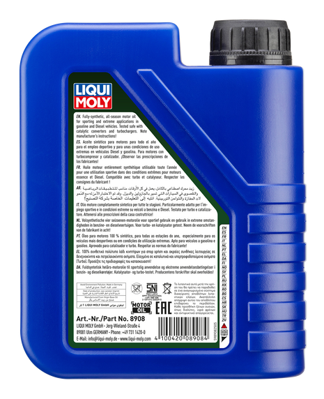 LIQUI MOLY SYNTHOIL RACE TECH GT1 10W-60 1L