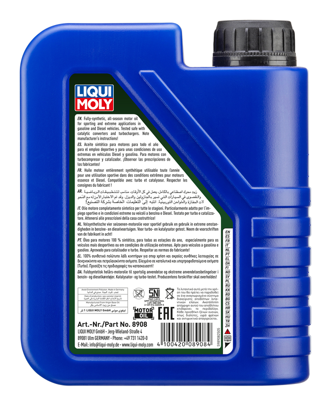 LIQUI MOLY 10W-60 SYNTHOİL RACE TECH GT1 1L