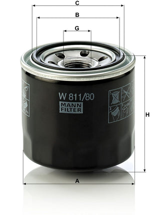 MANN YAĞ FİLTRESİ W811/80