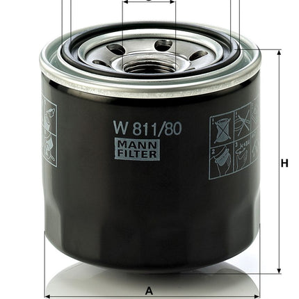 MANN YAĞ FİLTRESİ W811/80