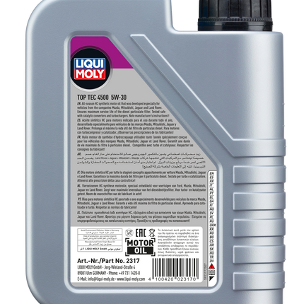 LIQUI MOLY 5W-30 TOP TEC 4500 1L
