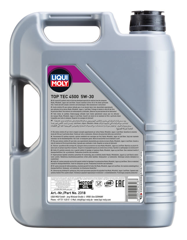 LIQUI MOLY 5W-30 TOP TEC 4500 5L