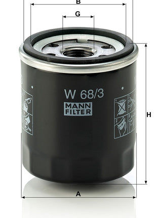 MANN YAĞ FİLTRESİ W68/3