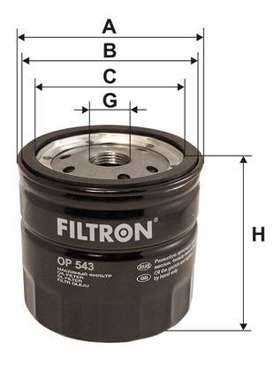 FİLTRON YAĞ FİLTRESİ OP543