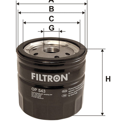 FİLTRON YAĞ FİLTRESİ OP543