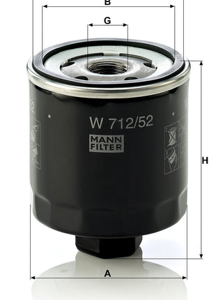 MANN YAĞ FİLTRESİ W712/52