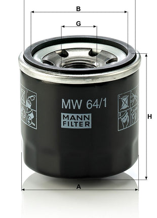 MANN YAĞ FİLTRESİ MW64/1