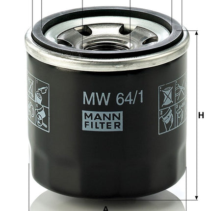 MANN YAĞ FİLTRESİ "MW64/1"