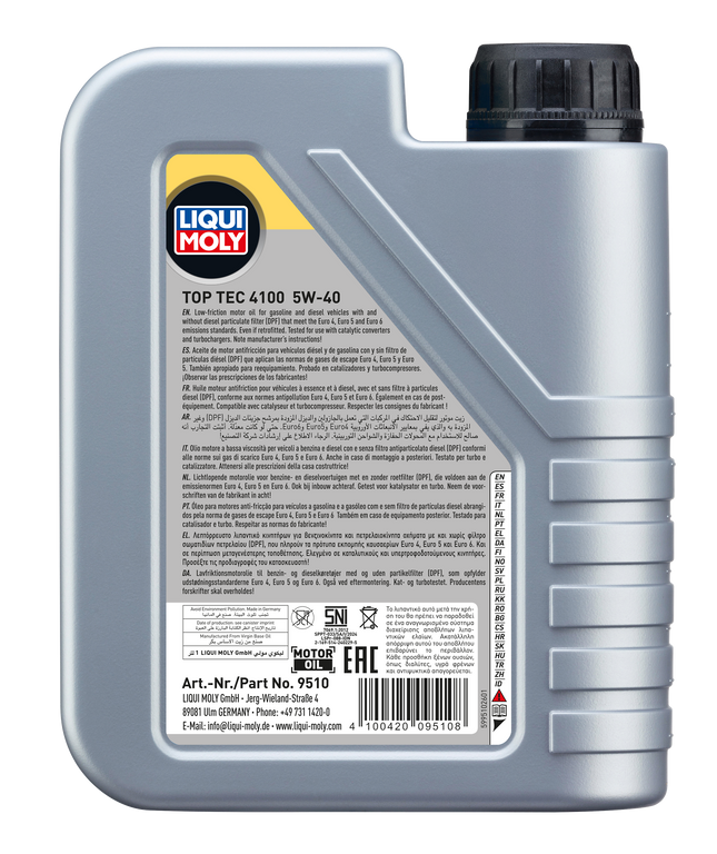 LIQUI MOLY 5W-40 TOP TEC 4100 1L